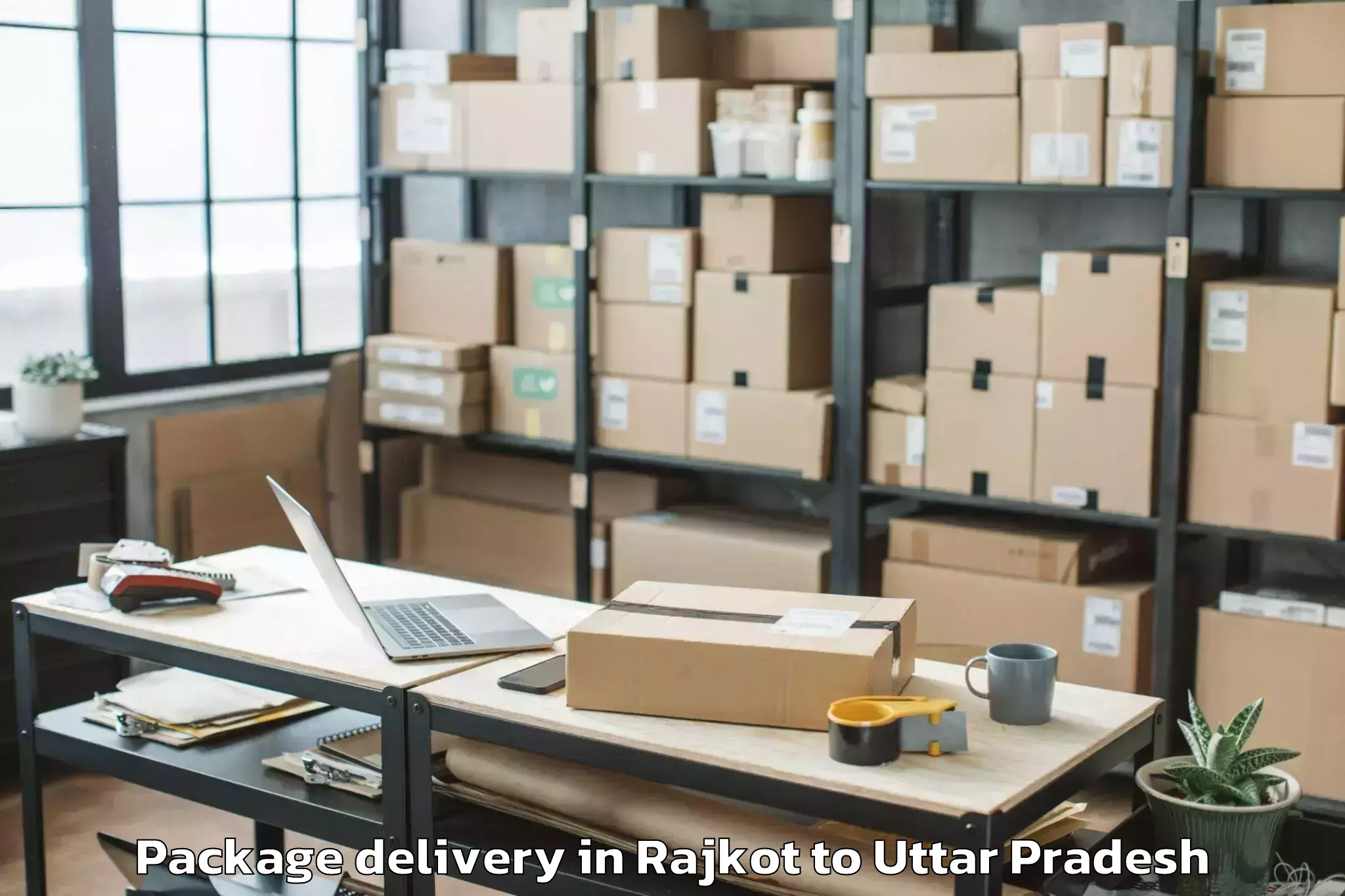 Reliable Rajkot to Patti Pratapgarh Package Delivery